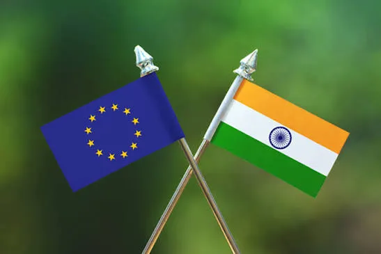 EU and INDIA FLAGS